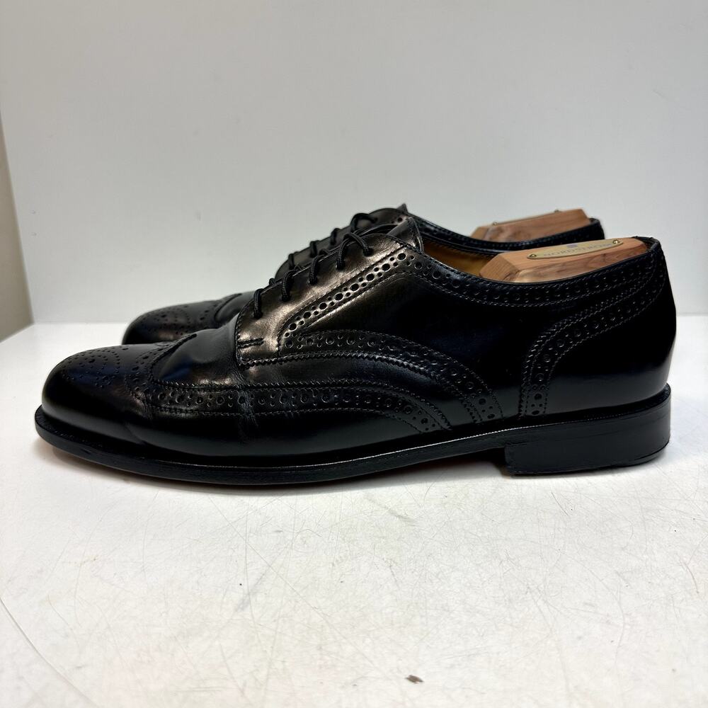 VERY GOOD Rancourt & Co x Cole Haan Black Calf Wingtip Derby Maine USA 10.5 D
